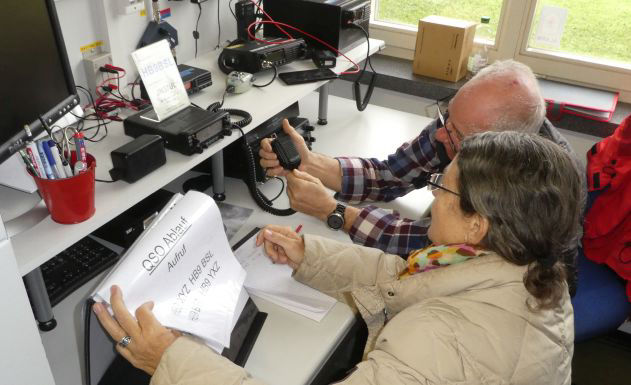 erste QSOs am Betriebstechnik-Tag